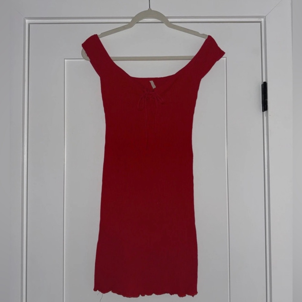 Urban outfitters Red Off-Shoulder Dress